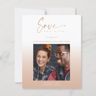 Budget Modern Gradient Minimalist Photo Couple