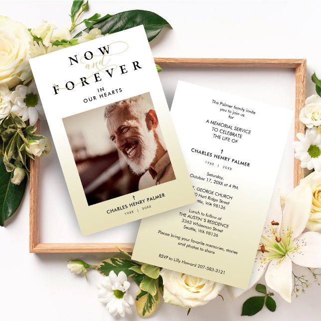 Budget Modern Gradient Minimalist Photo Funeral (Creator Uploaded)