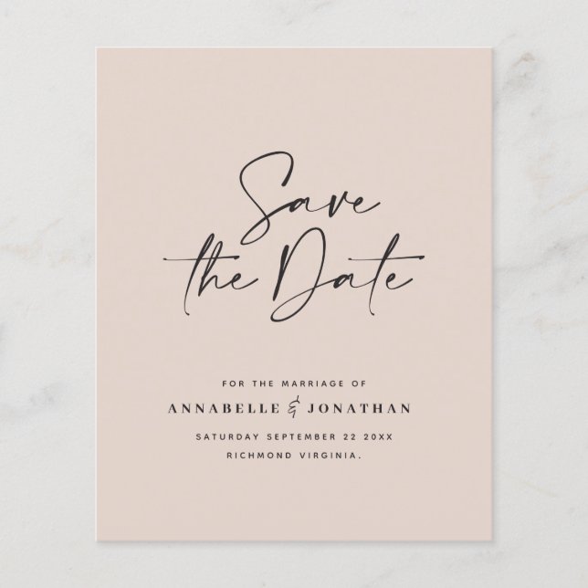 budget Modern handwritten typography wedding  (Front)