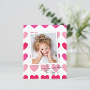 Budget Modern Hearts Photo Valentine's Day Card