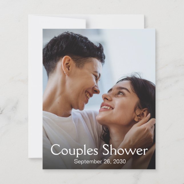 Budget Modern LGBTQ Photo Couples Shower  (Front)
