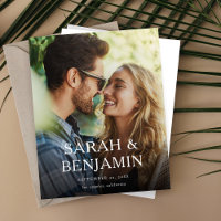 Budget Modern M Photo Vertical Chic Save the Date