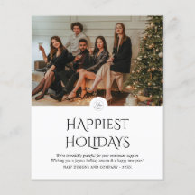 BUDGET Modern Minimal Company Logo Photo Christmas