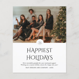 BUDGET Modern Minimal Company Logo Photo Christmas