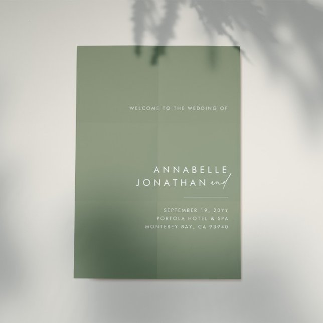 Budget modern minimal elegant sage green  poster (Creator Uploaded)