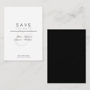 budget modern minimal elegant save the date  card