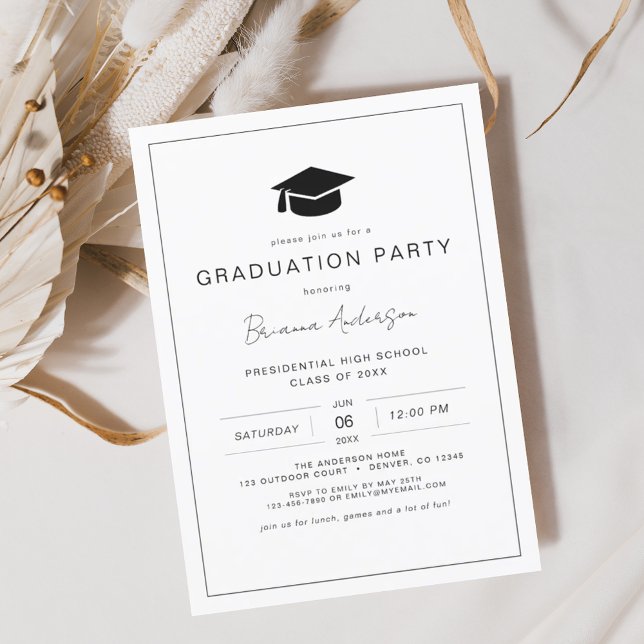 Budget Modern Minimalist Chic Graduation Party (Creator Uploaded)
