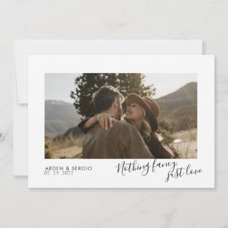 Budget Modern & Minimalist Elegant Photo Wedding Invitation