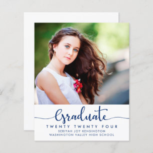 BUDGET Modern Minimalist Script Graduation Photo