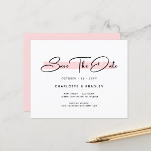 Budget Modern Minimalist Script Save The Date