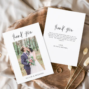 Budget Modern Minimalist Thank You Cards