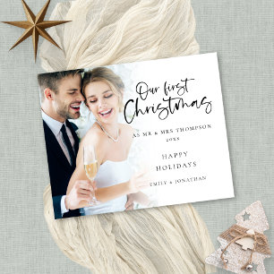 Budget Modern Our First Christmas Mr Mrs Photo