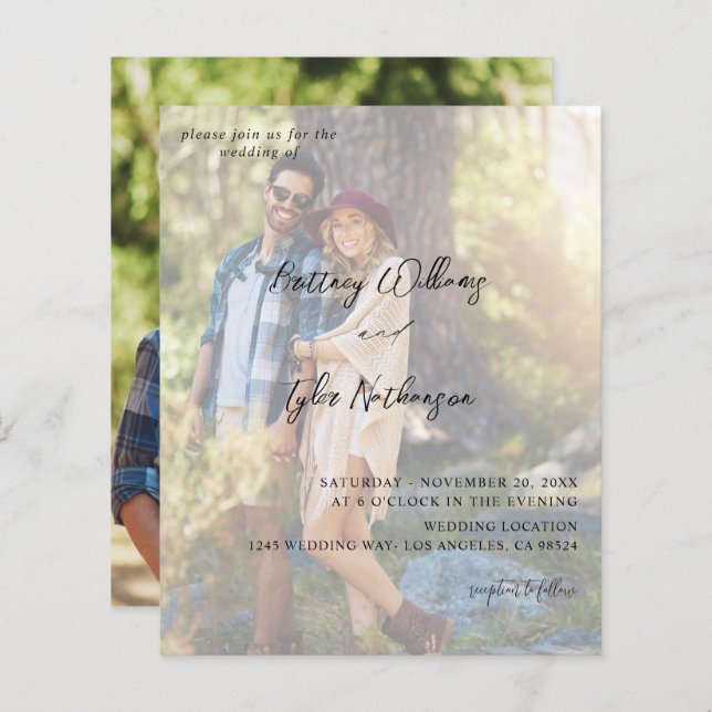 Budget Modern Photo 12 Vertical Wedding (Front/Back)