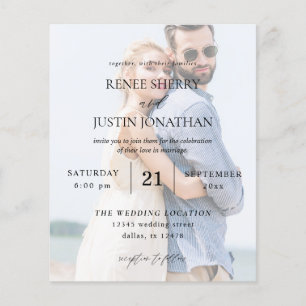 Budget Modern Photo 5 Vertical Wedding Flyer