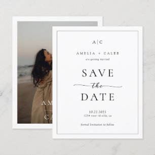 BUDGET Modern Photo Border Wedding Save the Date