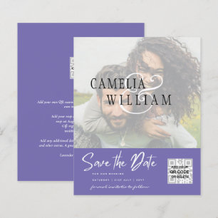 BUDGET Modern PHOTO Save The Date QR CODE RSVP