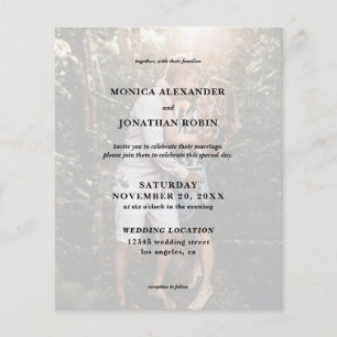 Budget Modern Photo Wedding Flyer