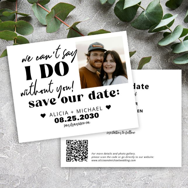 Budget modern photo wedding save the date (Creator Uploaded)