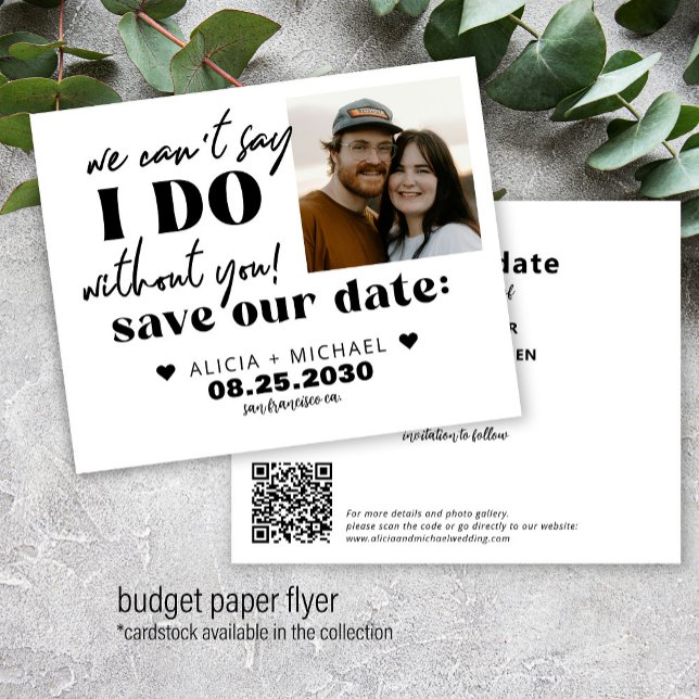 Budget modern photo wedding save the date flyer (Creator Uploaded)