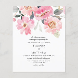 Budget Modern Rustic Pink Floral Wedding