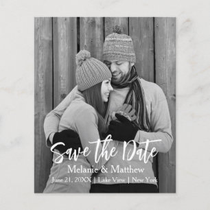 Budget Modern Rustic Save The Date Flyer
