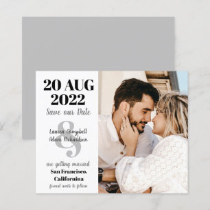 Budget Modern Save the Date Photo Wedding