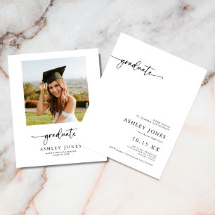 BUDGET Modern Script Graduate Graduation Party