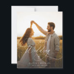 Budget Modern Script Sunset Photo Wedding Invites<br><div class="desc">Embrace affordable timeless elegance with our Budget Modern Script Sunset Photo Wedding Invites. Featuring a wedding invitation featuring soft,  romantic beach sunset theme and elegant script.</div>