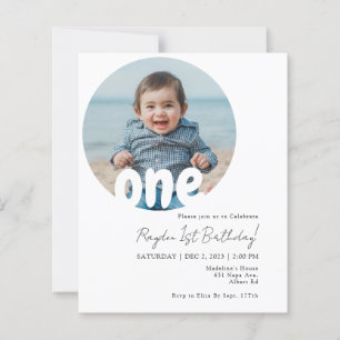 BUDGET Modern Simple Baby Round Photo Birthday