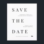Budget modern typography wedding save the date<br><div class="desc">Elegant black and white contemporary typography BUDGET wedding save the date card. Suitable for any season and theme. Easy to personalise with your text! PLEASE READ THIS BEFORE PURCHASING! This is a budget affordable wedding card printed on a paper sheet (each sheet has one card). For the best rapport price-quality,...</div>