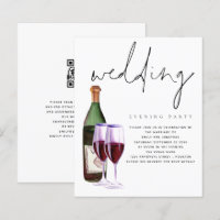 Budget Modern Wine Wedding Evening Party