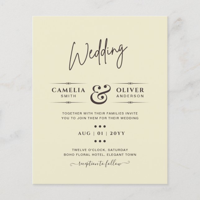 Budget Monochrome Colour Typography Only (Front)