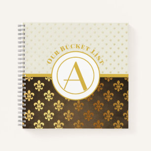 BUDGET Monogram Couples Bucket List keepsake Notebook