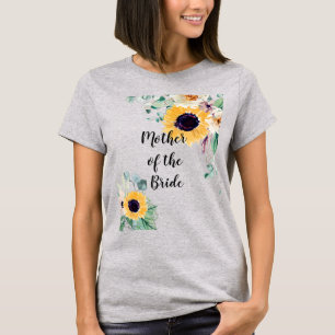 BUDGET Mother Bride Groom Wedding Gifts Sunflowers T-Shirt