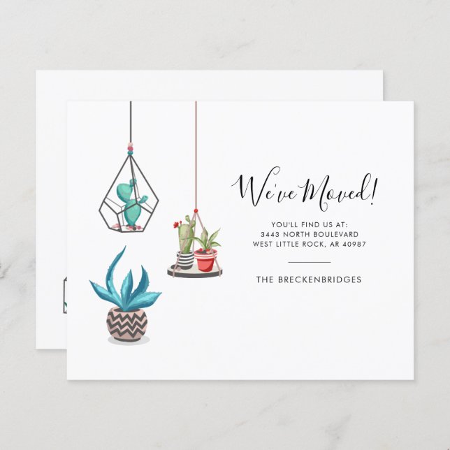 Budget Moving Address Announcement Boho Chic (Front/Back)