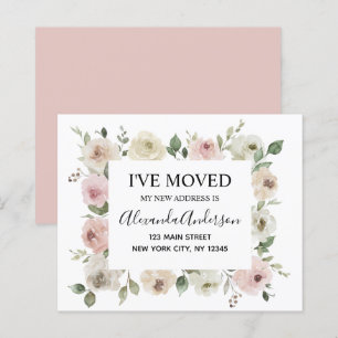 Budget Moving Announcement Dusty Pink Floral
