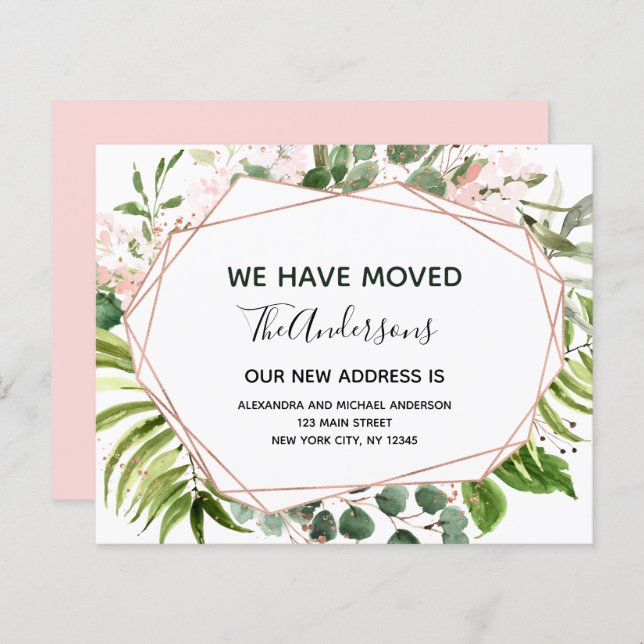 Budget Moving Announcement Eucalyptus Greenery (Front/Back)