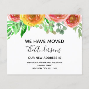 Budget Moving Announcement Floral Blush Pink Flyer