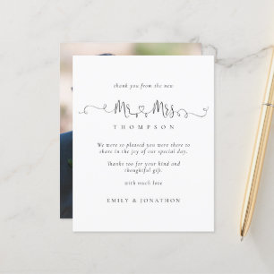 Budget Mr Mrs Rings Script Photo WeddingThanks