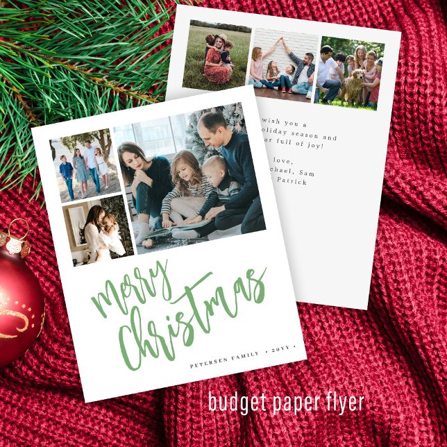 Budget multi photo Merry Christmas Holiday Card (Creator Uploaded)