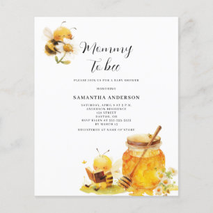 Budget Mummy To Bee Baby Shower Invitation Flyer