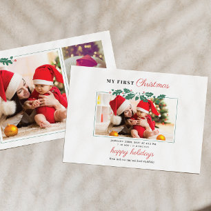 Budget My 1st Christmas Baby Birth Photo Holiday