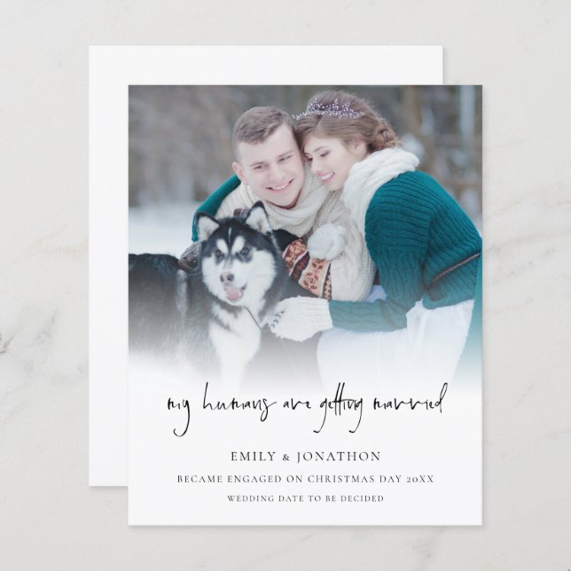 Budget My Humans Getting Married Photo Engagement  (Front/Back)