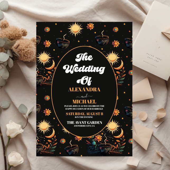 Budget Mystical Black Gold Celestial Stars Wedding (Creator Uploaded)