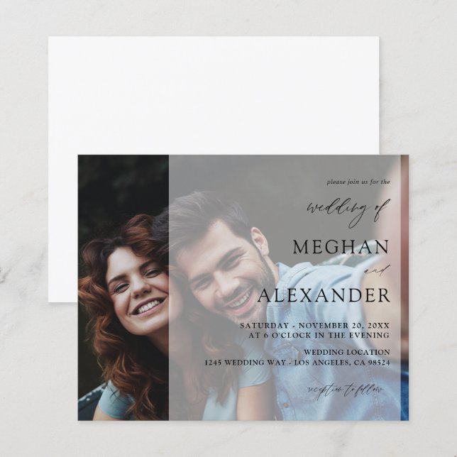 Budget Names Modern Photo 8H Wedding (Front/Back)
