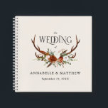 Budget natural floral wedding guest book rustic<br><div class="desc">Budget Terracotta,  natural,  sage green and black floral botanical stag modern rustic elegant arch budget wedding budget guest book favour decor design. Part of a modern collection.</div>