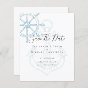 BUDGET Nautical PHOTO Save Dates Sea Beach Ocean