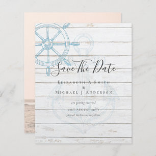 BUDGET Nautical PHOTO Save Dates Sea Beach Ocean