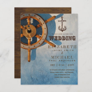 BUDGET Nautical Sailing Destination Wedding Invite
