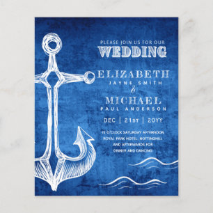 BUDGET Nautical Sailing Destination Wedding Invite